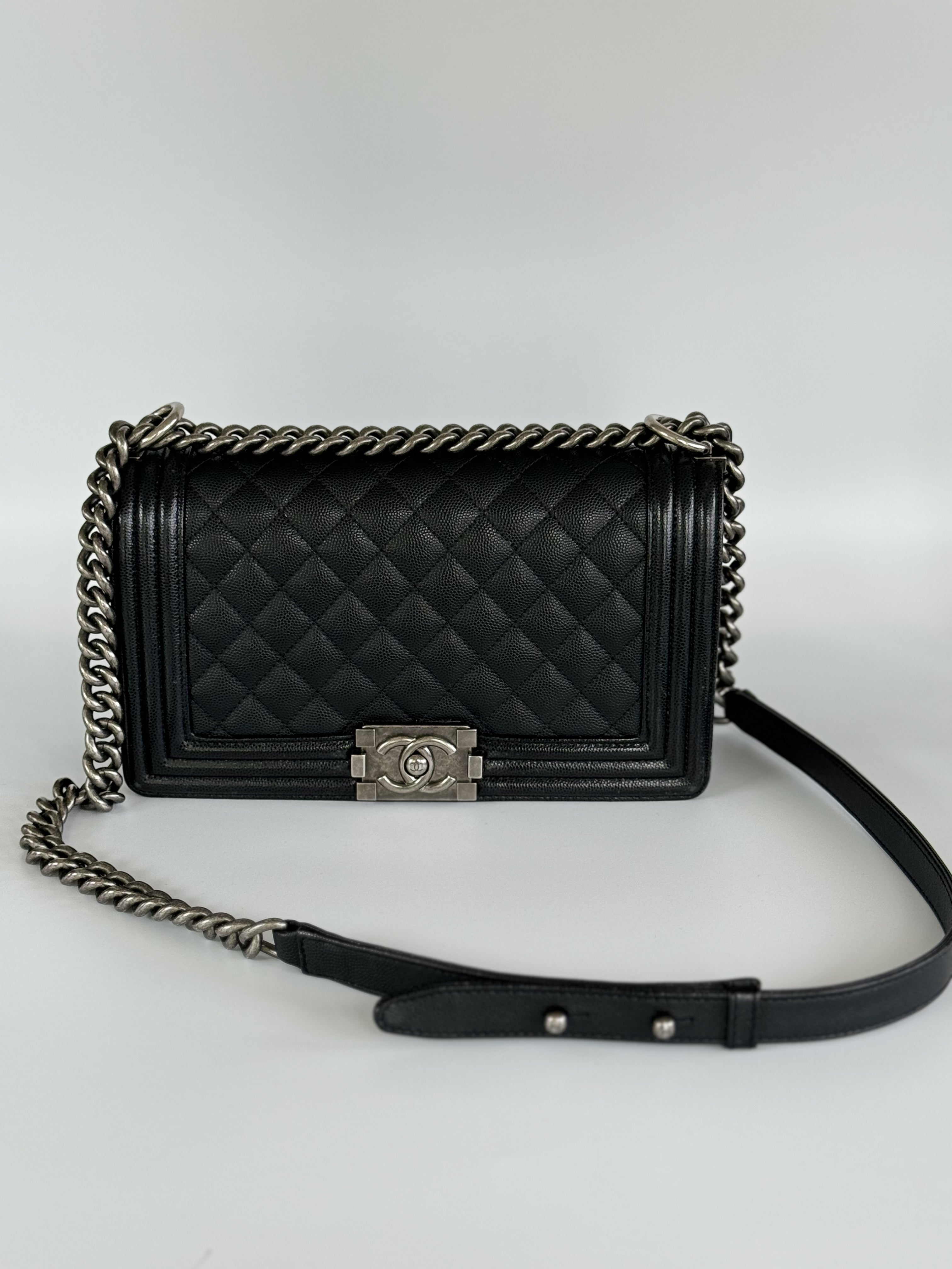 Chanel Boy Bag Caviar Black