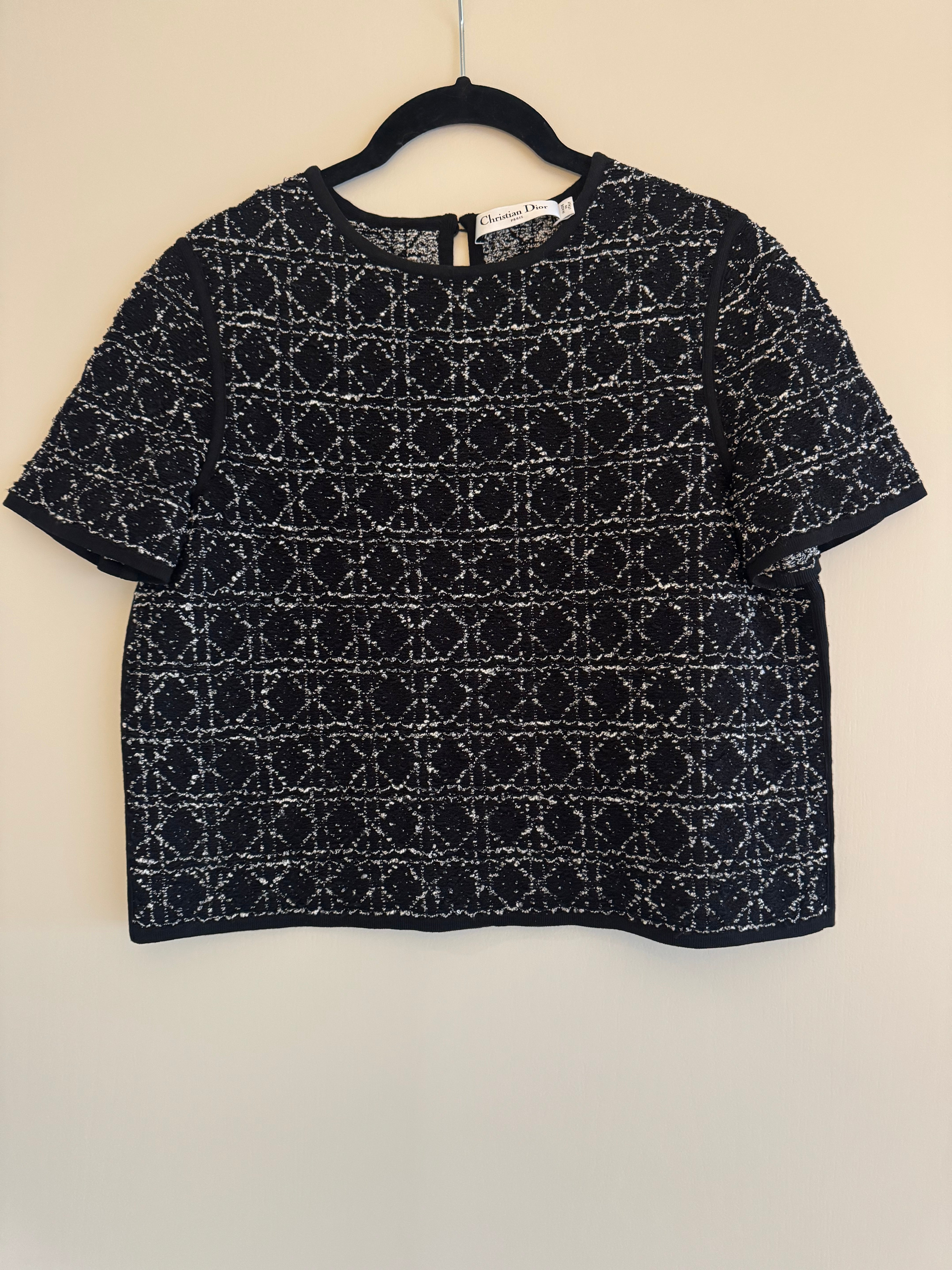 Dior Macrocannage Short-Sleeved Top