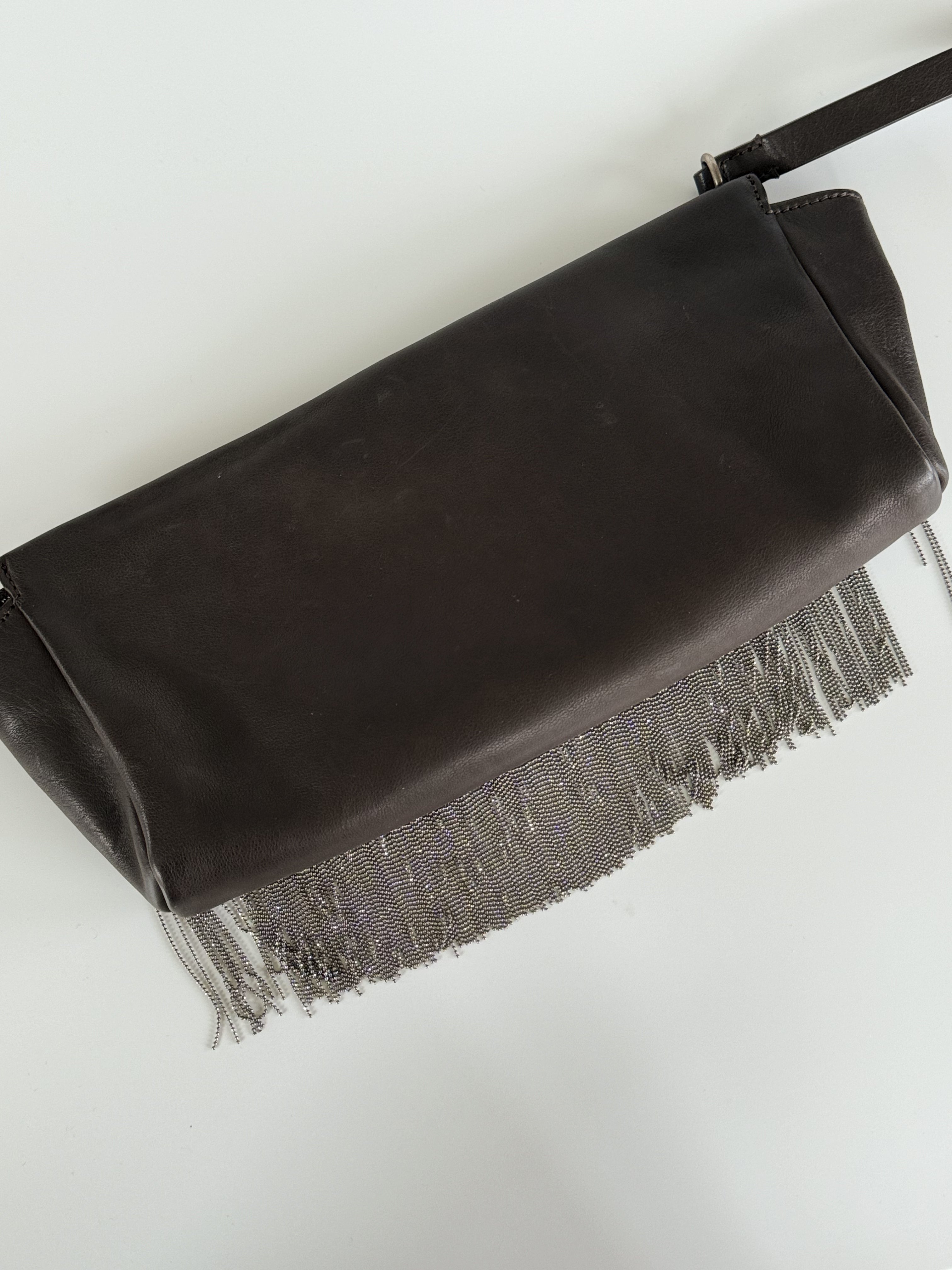 Brunello Cucinelli Beaded Fringe Wristlet Clutch