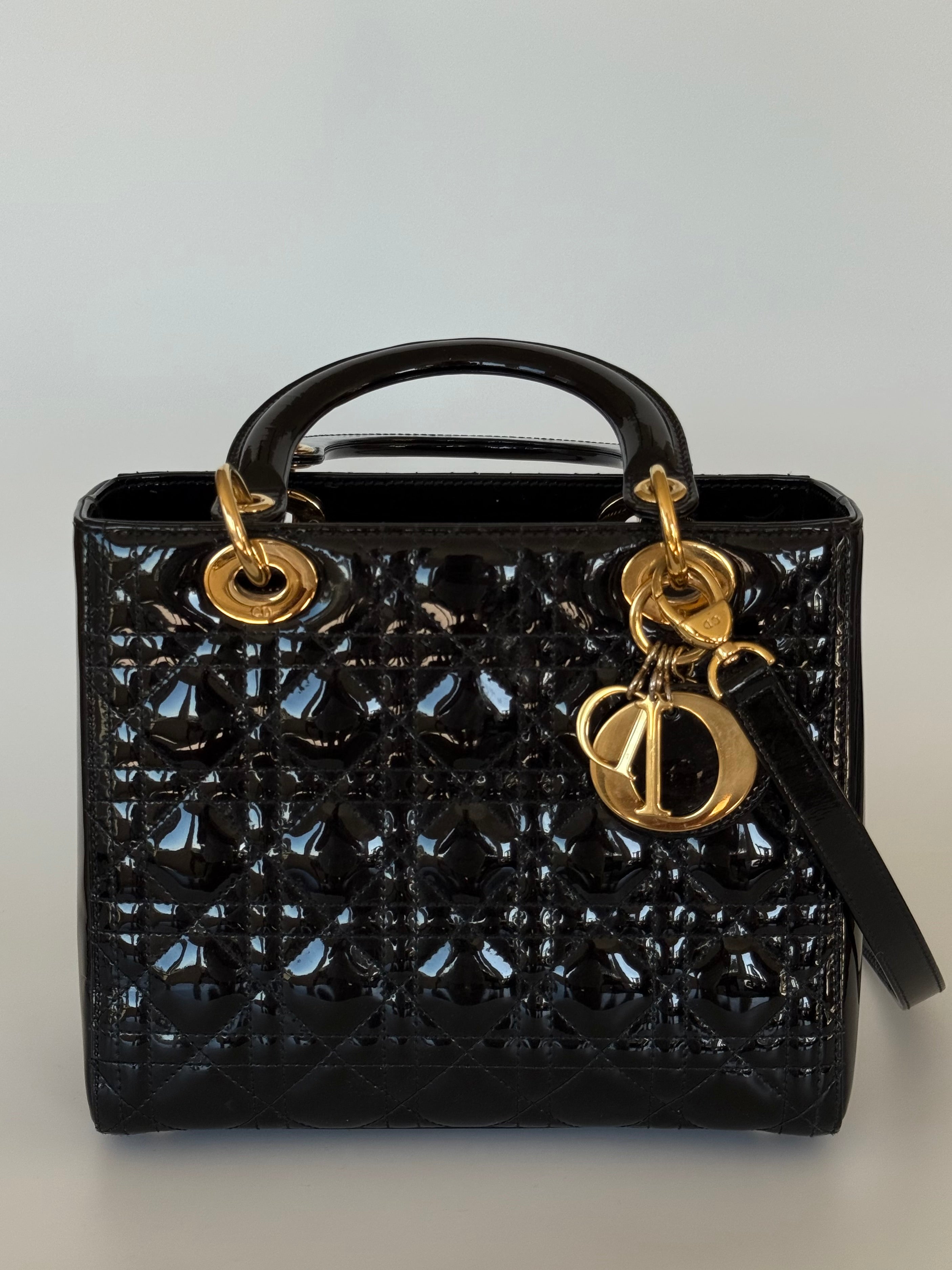 Dior Medium Patent Lady Dior Bag