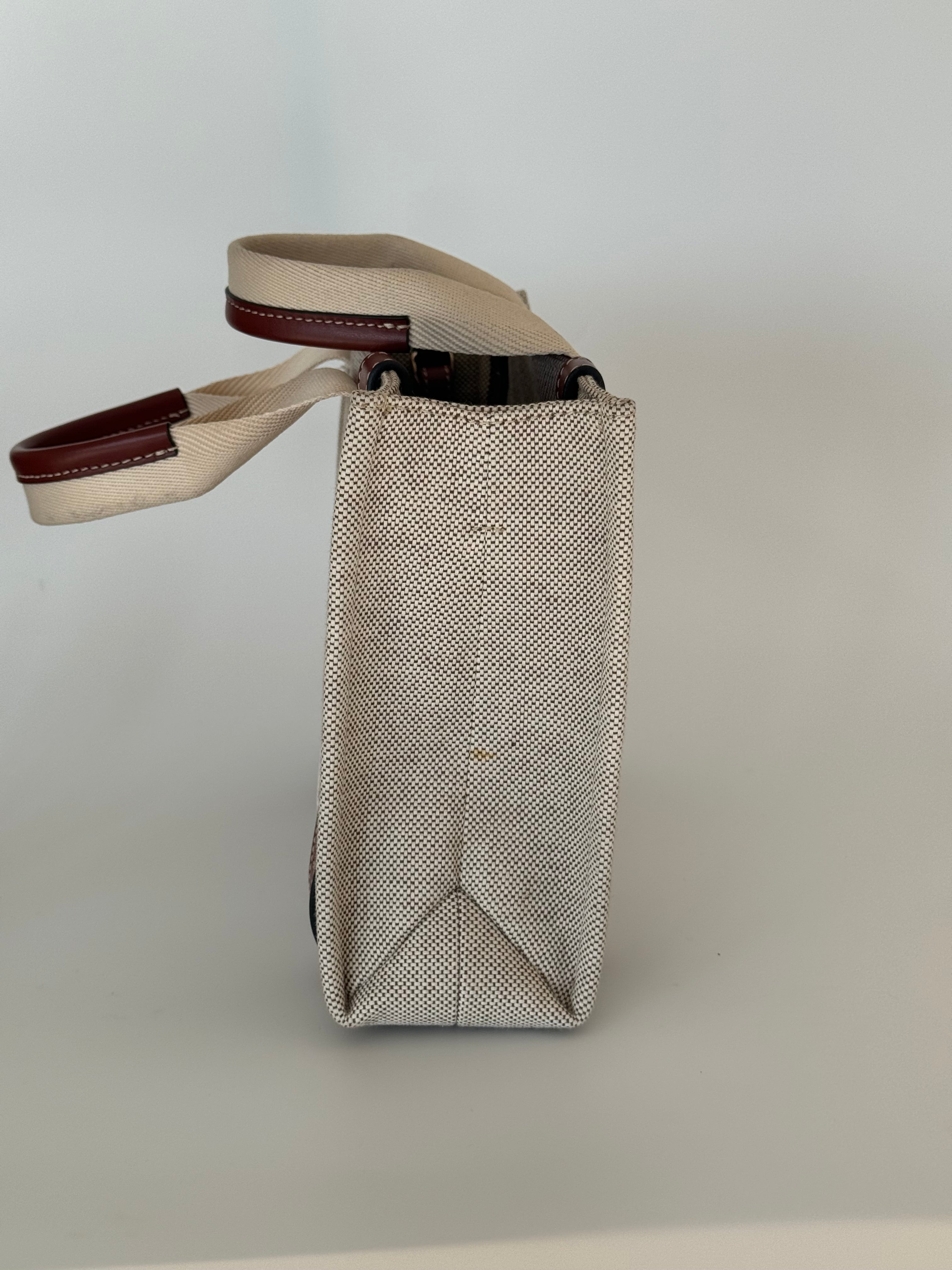 Chloe Small Woody Linen Tote Bag