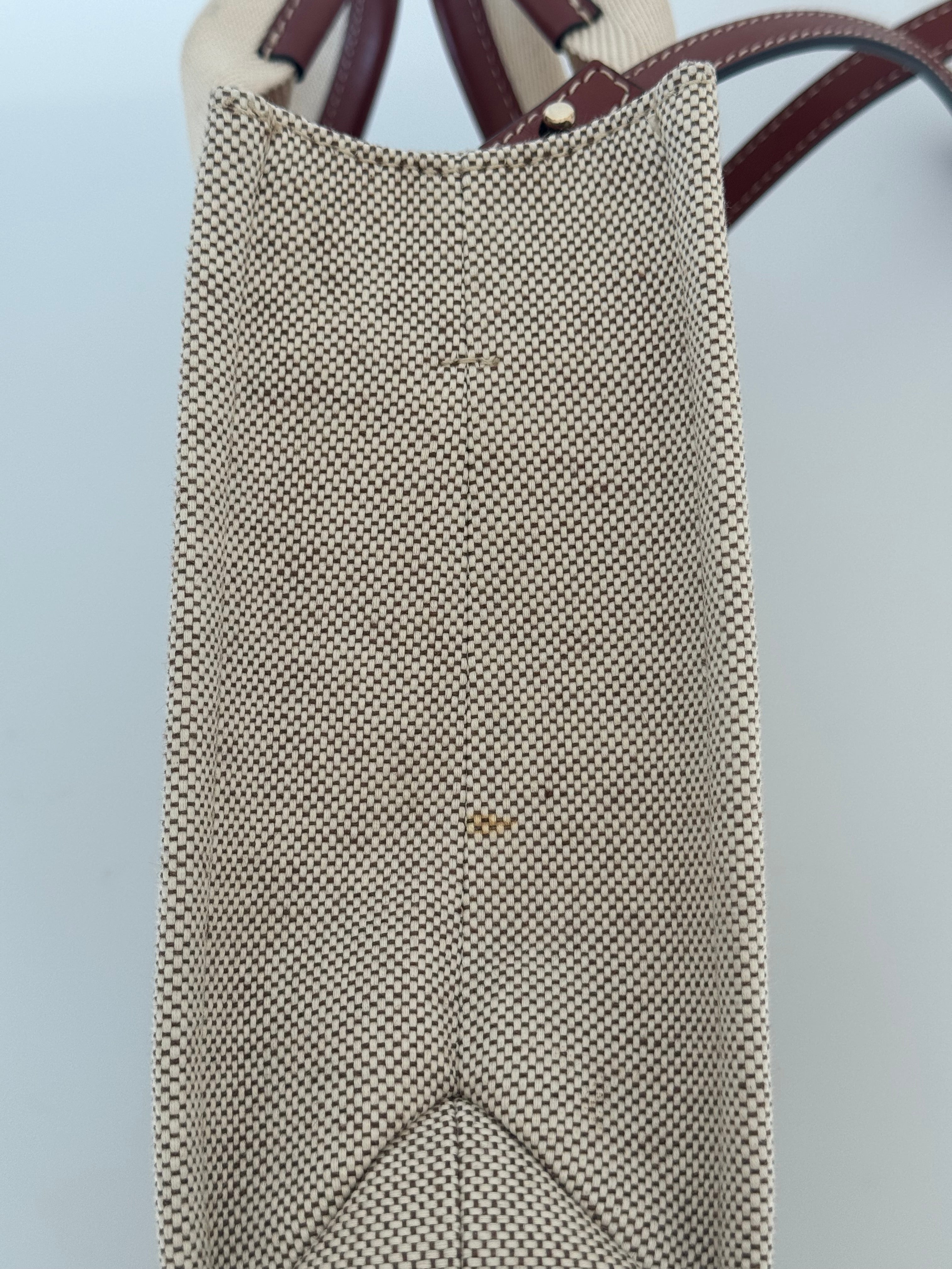 Chloe Small Woody Linen Tote Bag