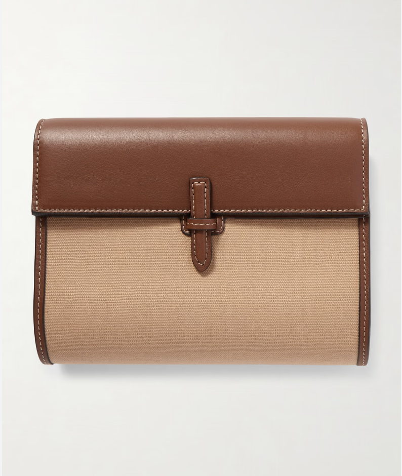 Hunting Season Leather and Canvas Clutch