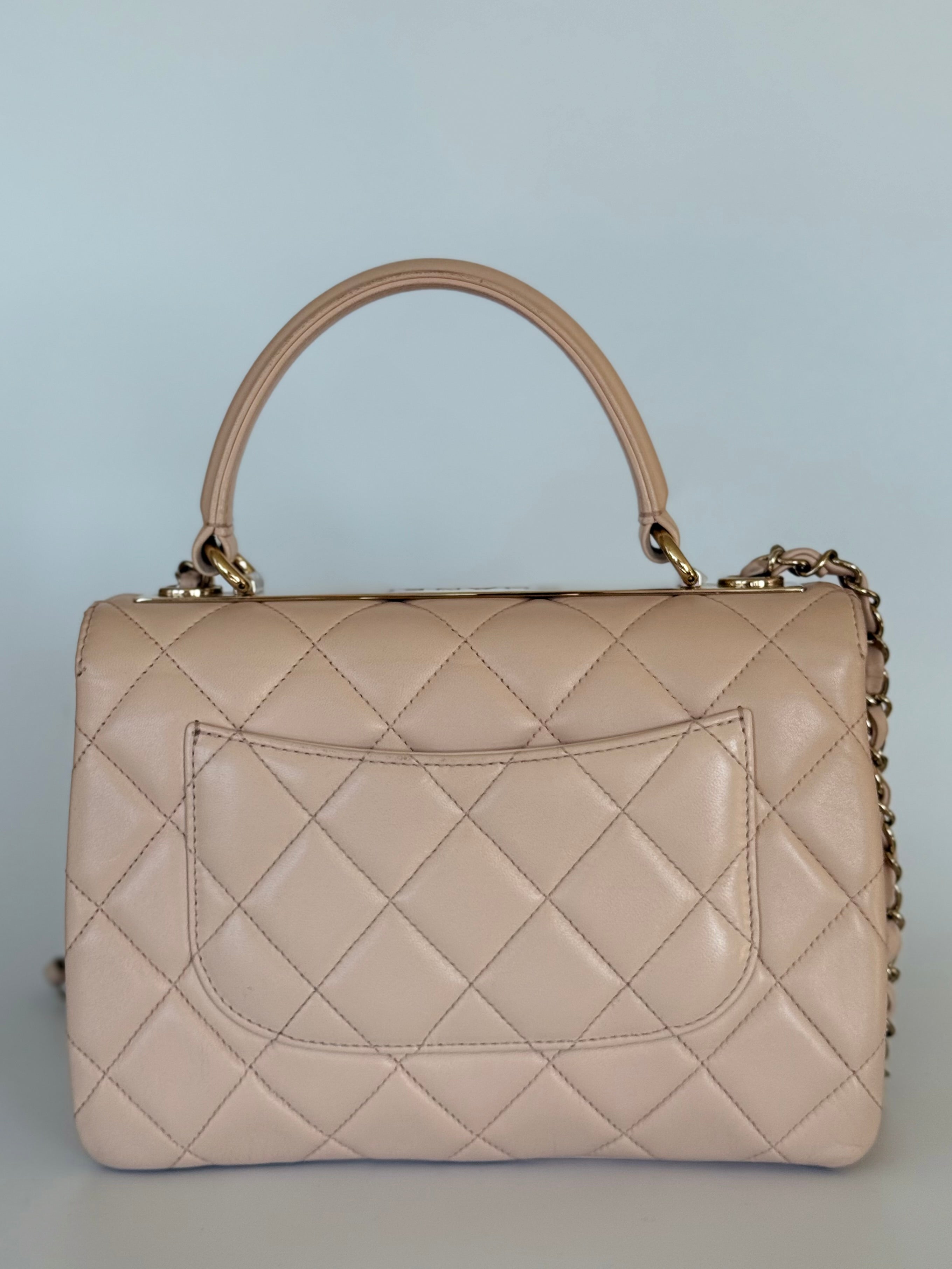 Chanel Trendy CC Small Beige Quilted Lambskin