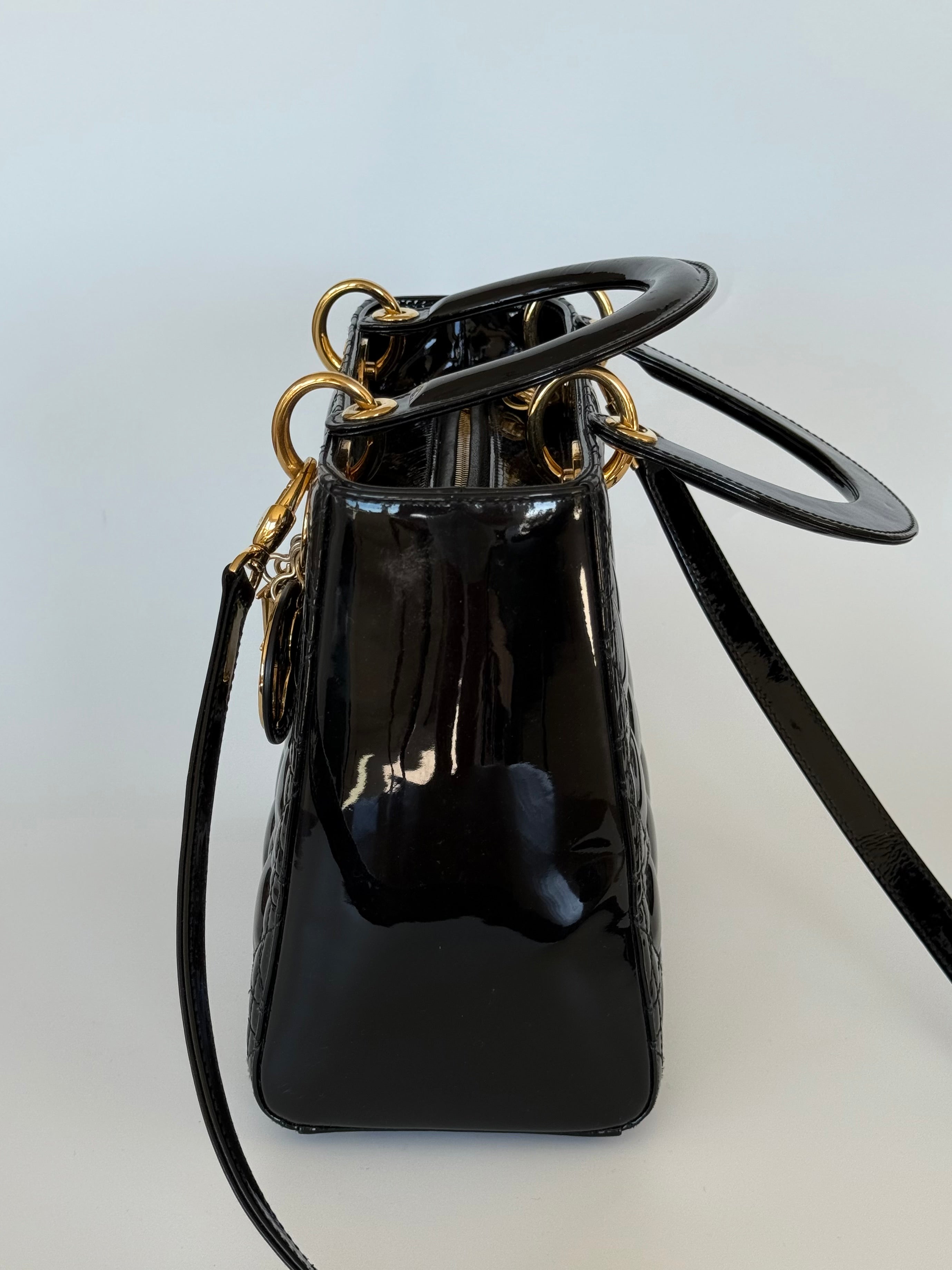 Dior Medium Patent Lady Dior Bag
