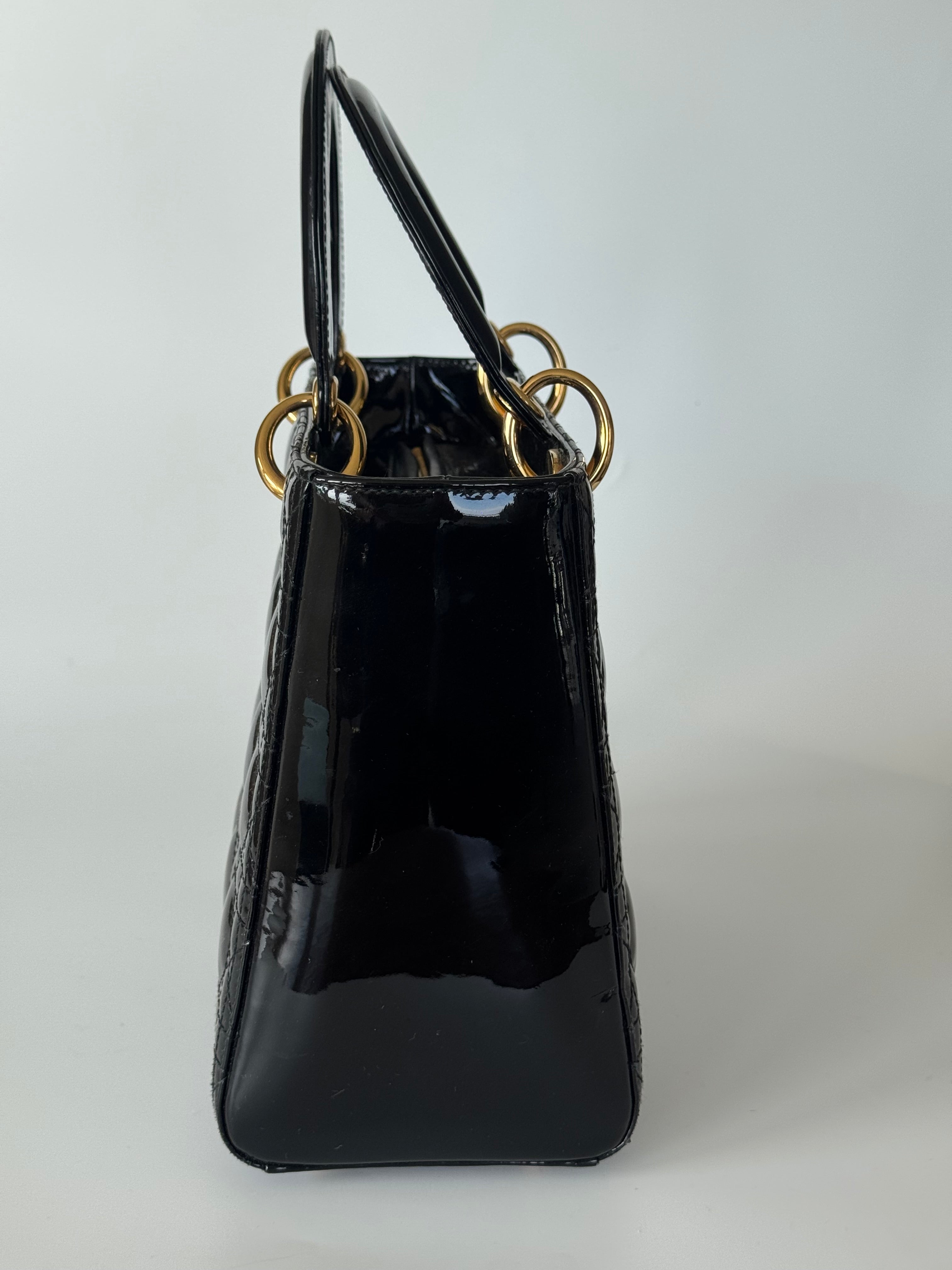 Dior Medium Patent Lady Dior Bag