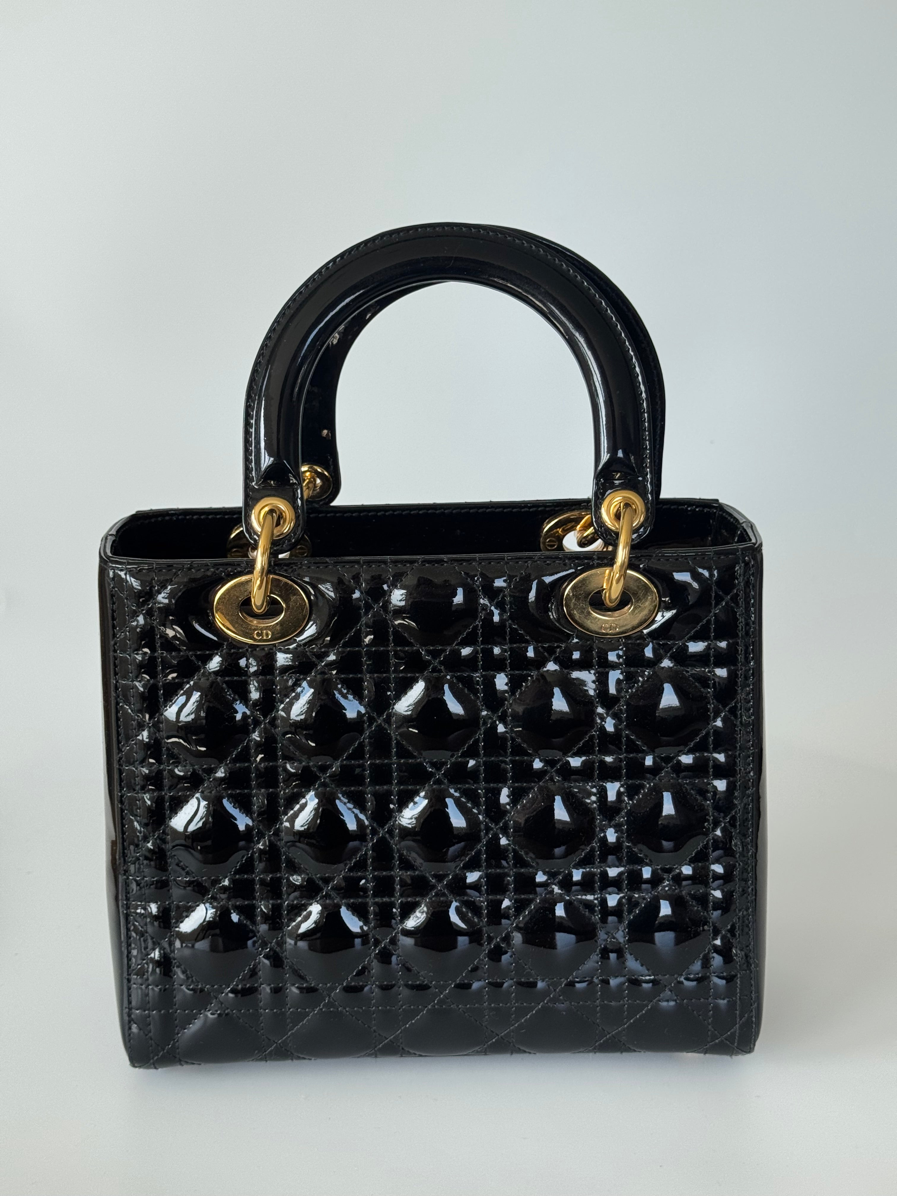 Dior Medium Patent Lady Dior Bag