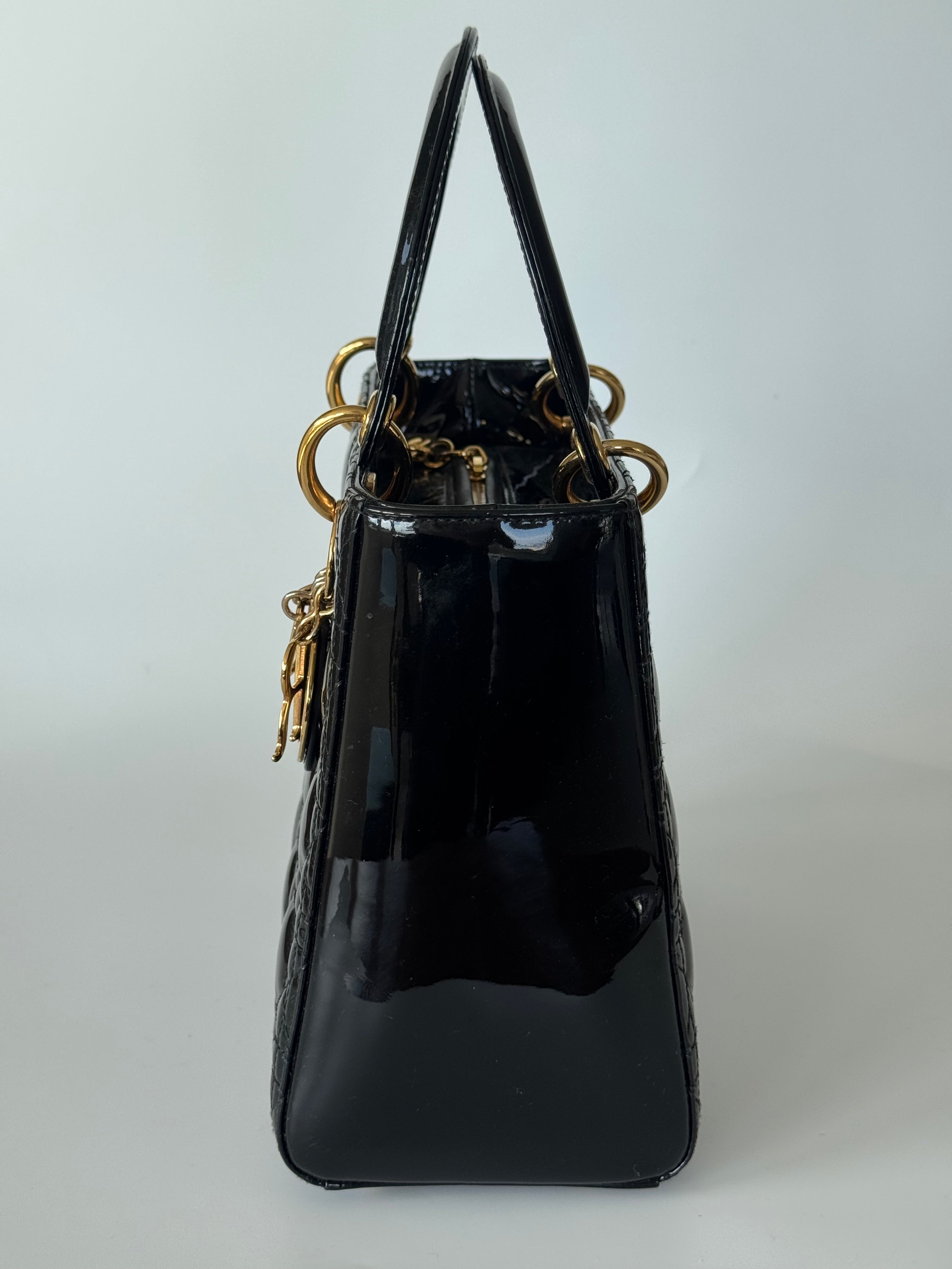 Dior Medium Patent Lady Dior Bag
